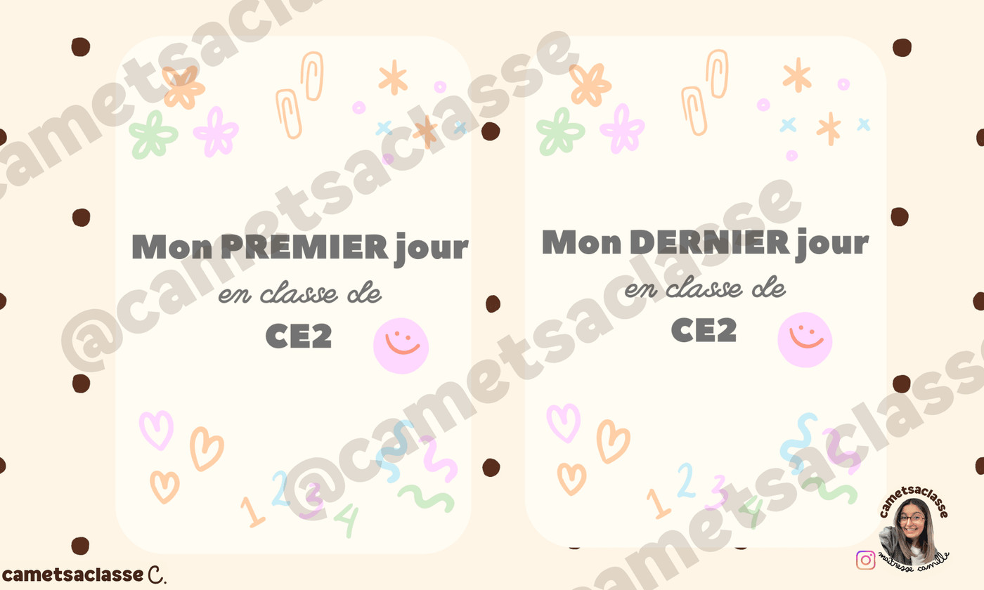 Pancarte premier dernier jour Cam et sa classe Vignette 2
