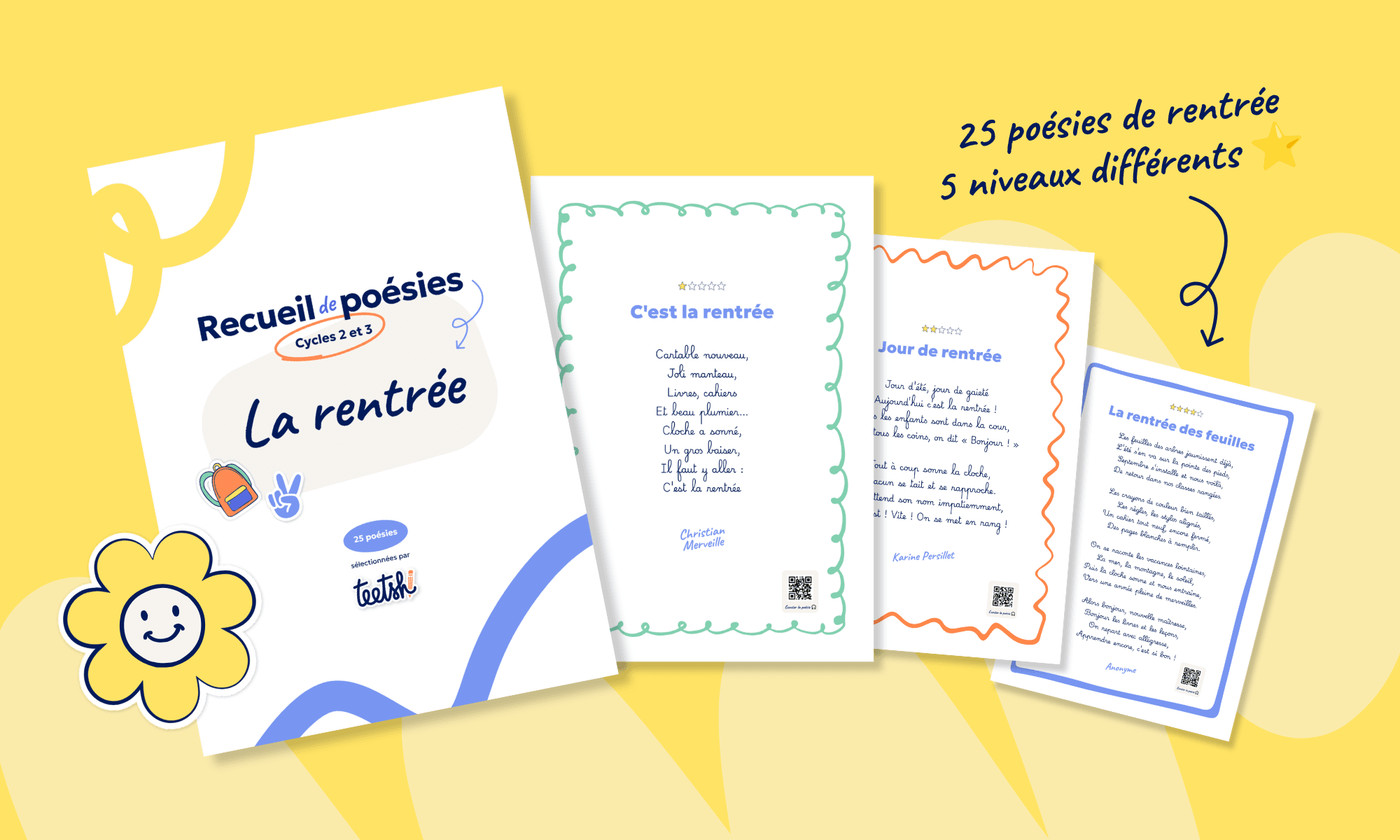 Aperçu Recueil de poésies Rentrée - Teetsh Cycle 2 Cycle 3 - Couverture