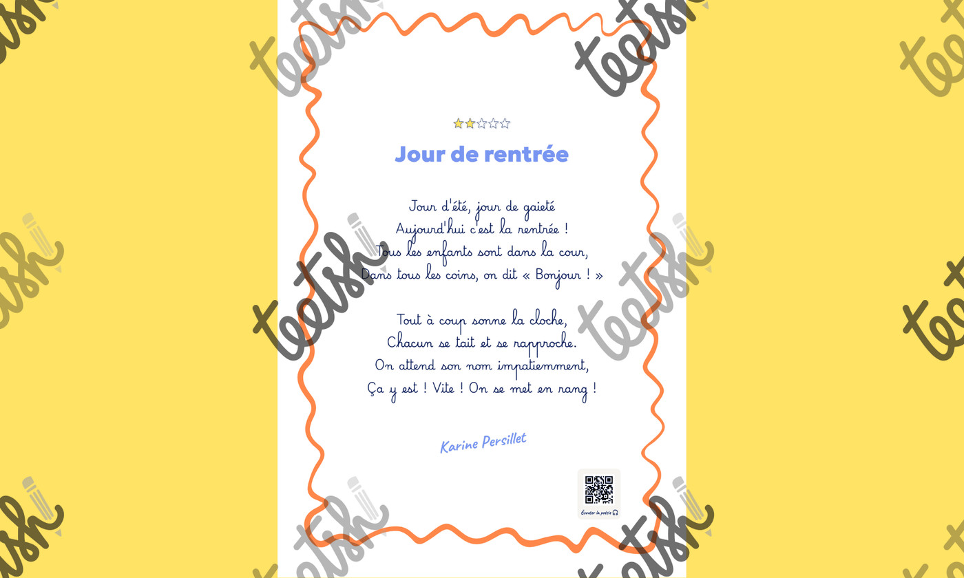 Aperçu Recueil de poésies Rentrée - Teetsh Cycle 2 Cycle 3 - Visuel 2