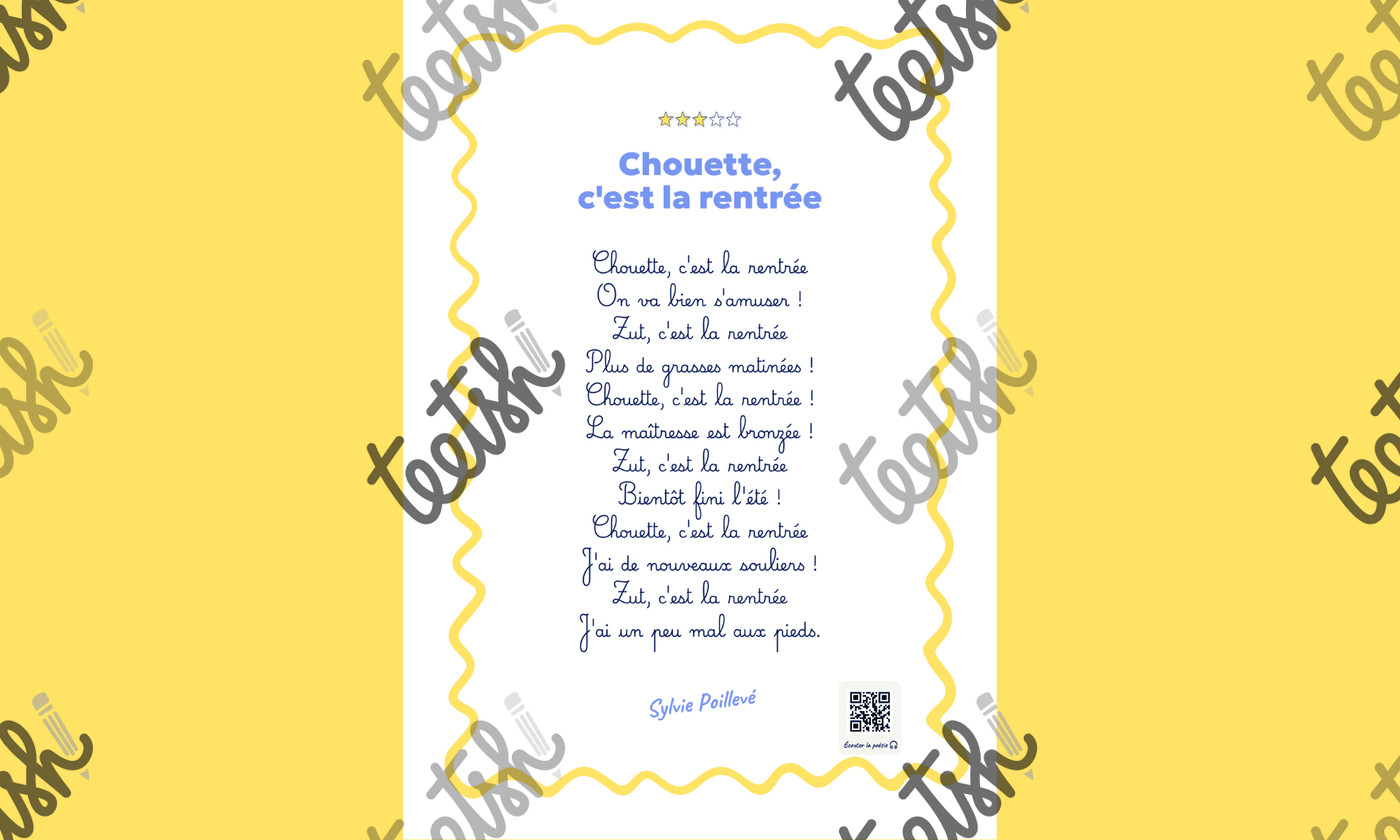 Aperçu Recueil de poésies Rentrée - Teetsh Cycle 2 Cycle 3 - visuel 3