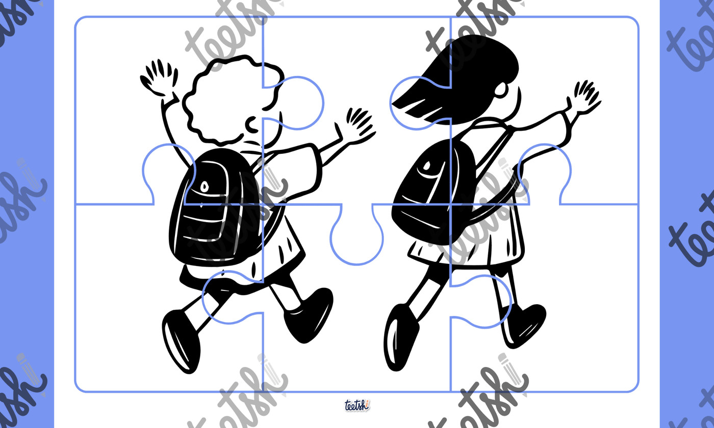 Aperçu Premier jour d'école - Maternelle - Puzzle collaboratif - Teetsh