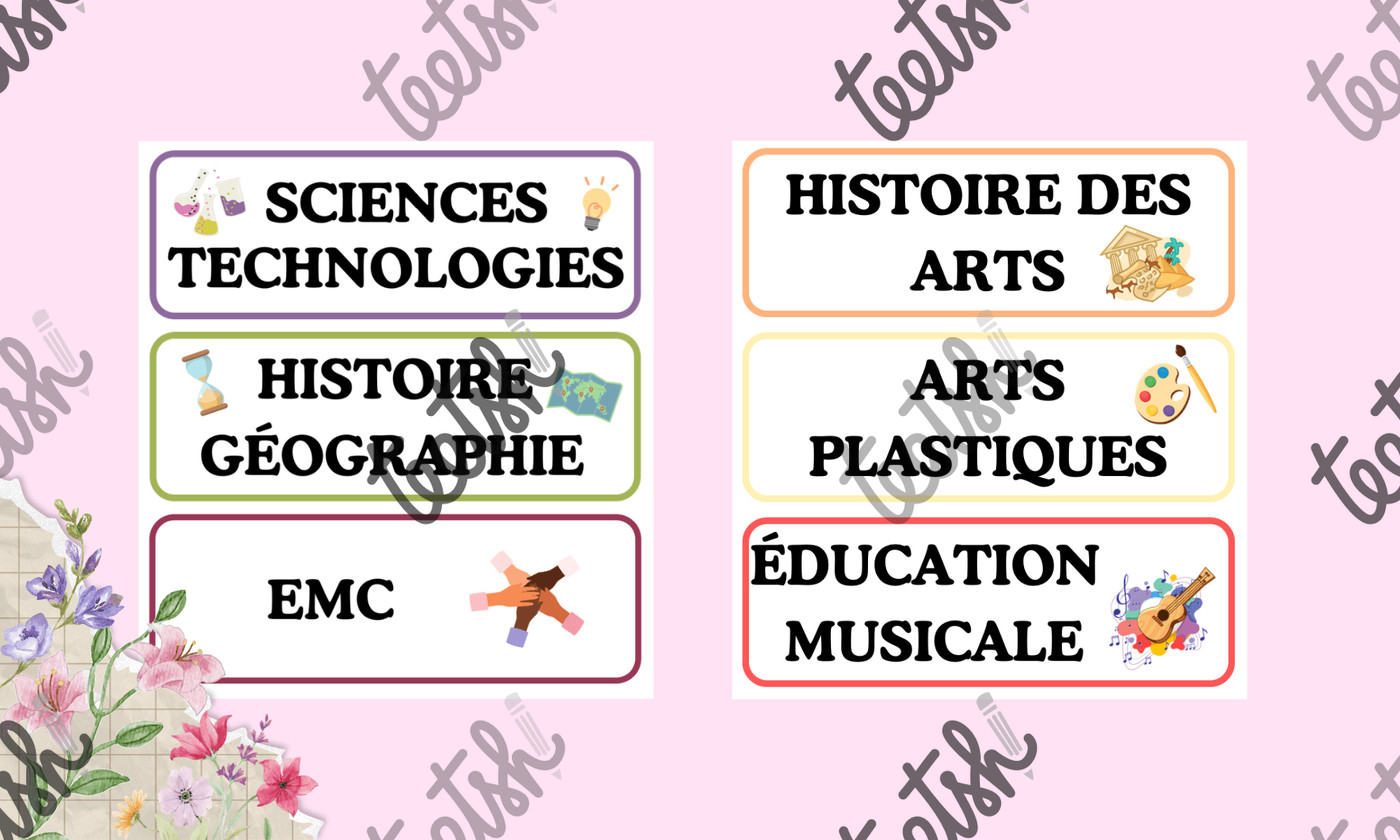 Aperçu étiquettes programmes du jour Maitresse Romy vignette3