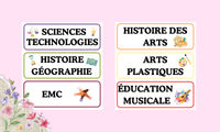 Aperçu étiquettes programmes du jour Maitresse Romy vignette3