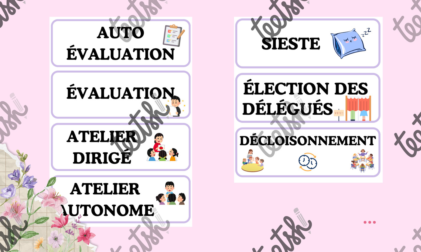 Aperçu étiquettes programmes du jour Maitresse Romy vignette5