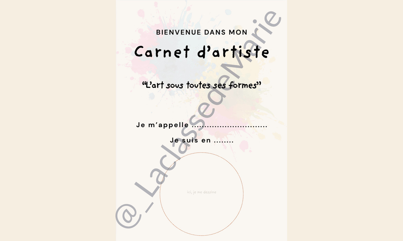 Livret artiste Projet art La classe de Marie Vignette1
