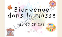 Affiche de classe Projet art La classe de Marie