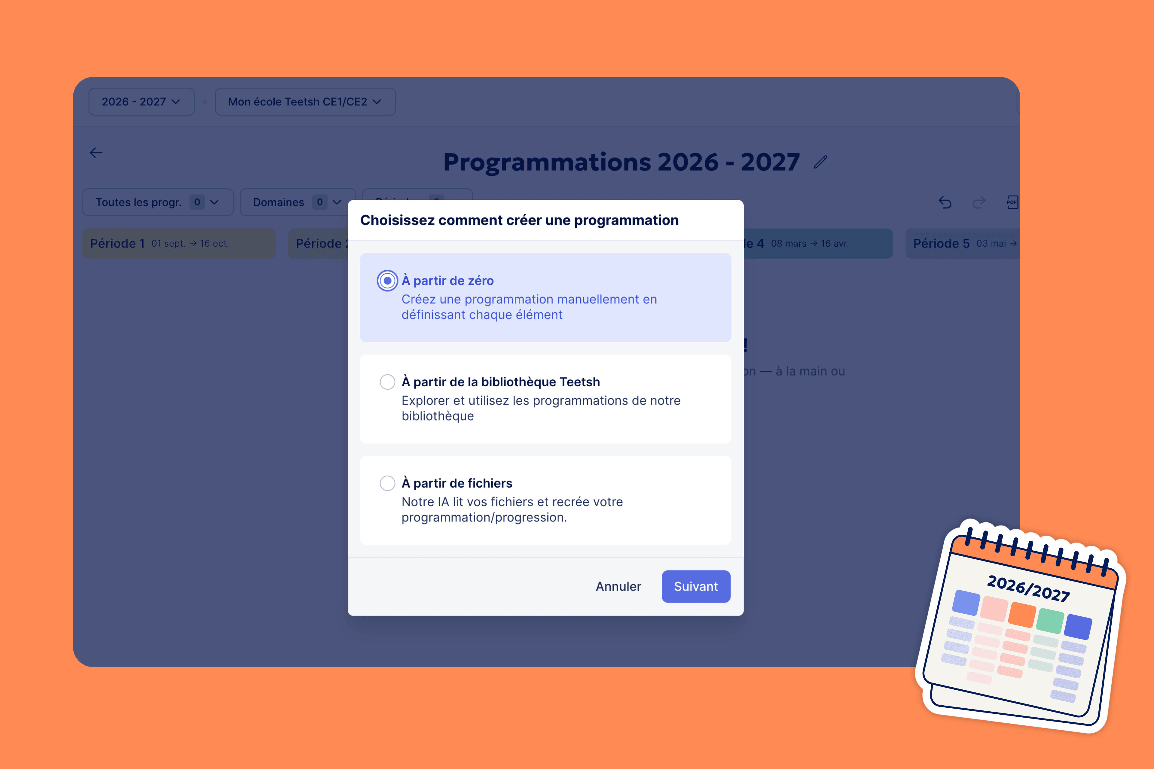 Aperçu - Import de fichiers pour programmations et progressions - Teetsh