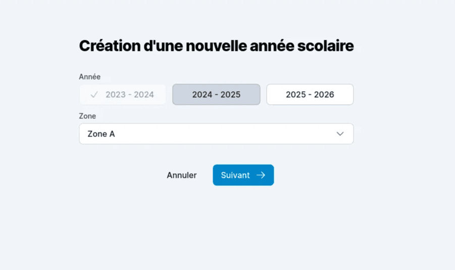 Sélectionnez la zone et l