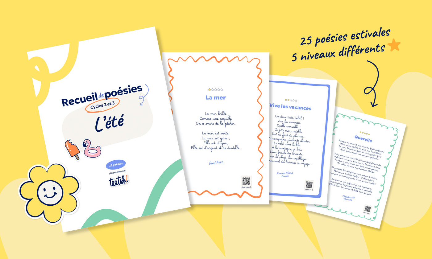 Aperçu Recueil de poésies Été - Teetsh Cycle 2 Cycle 3