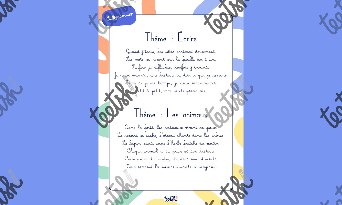 Aperçu Ateliers écriture Cycle 3 Teetsh