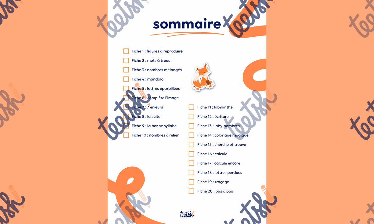 Aperçu Cahier d'autonomie Teetsh CP Période 1