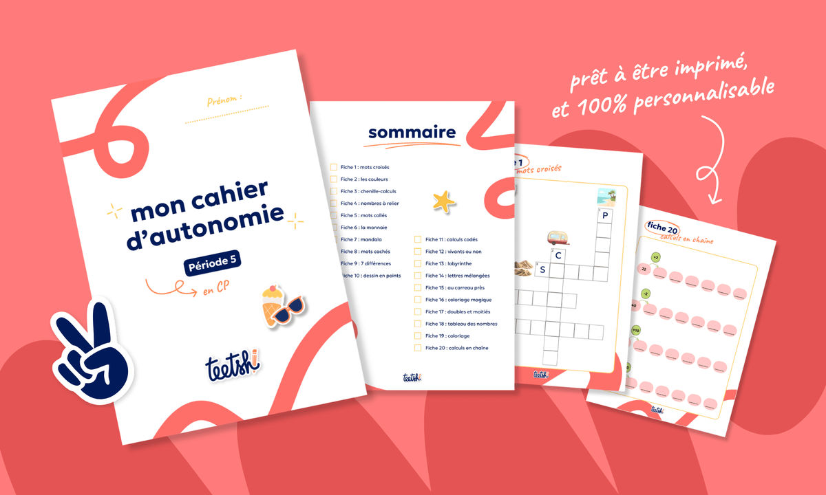 Aperçu Cahier d'autonomie Teetsh CP Période 5