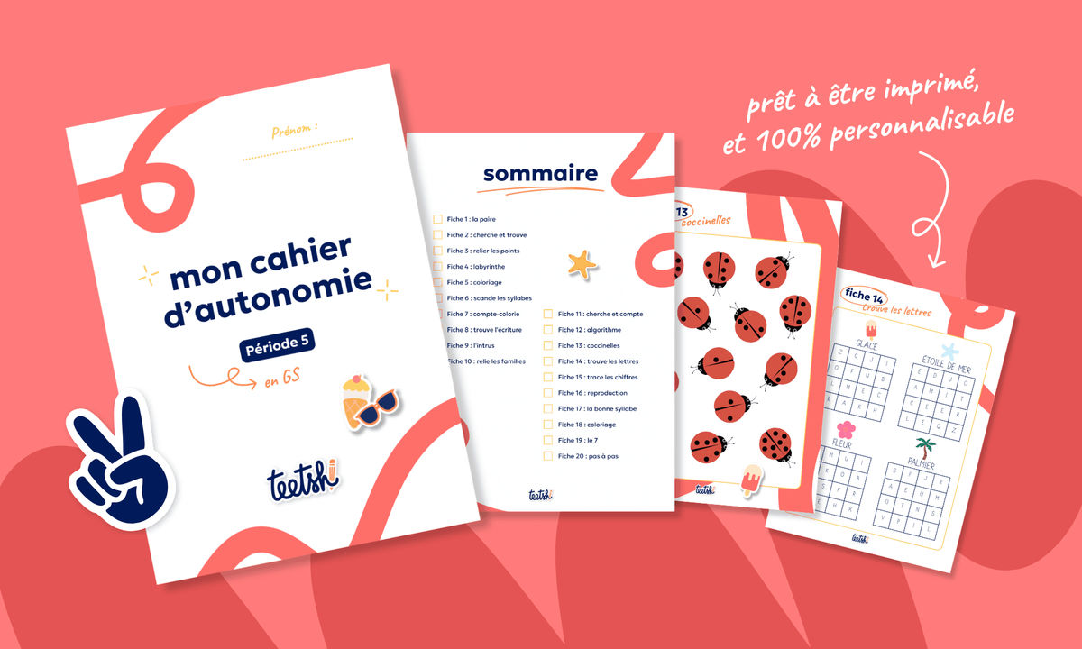 Aperçu Cahier d'autonomie Teetsh GS Période 5