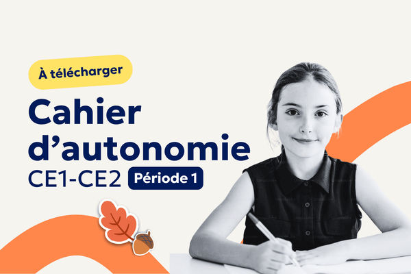 Aperçu Cahier d’autonomie CE1-CE2 : 20 fiches d’exercices pour la période 1 avec correction 🍂