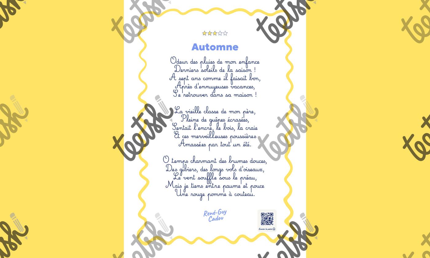 Recueil de poésies « Automne » • Cycle 2 et 3 🍂