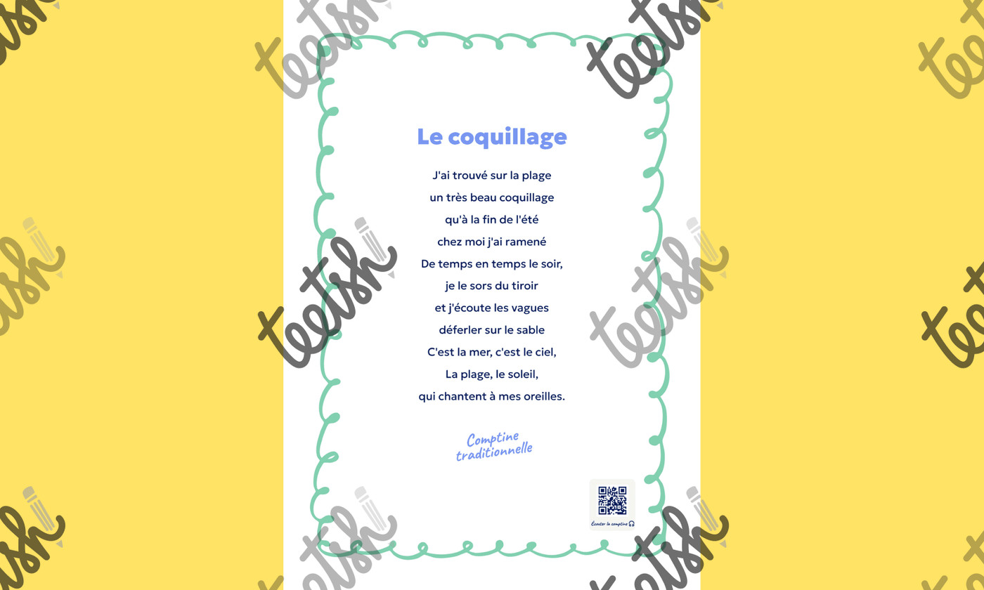 Recueil de comptines et jeux de doigts « L'été » • Cycle 1 ☀️