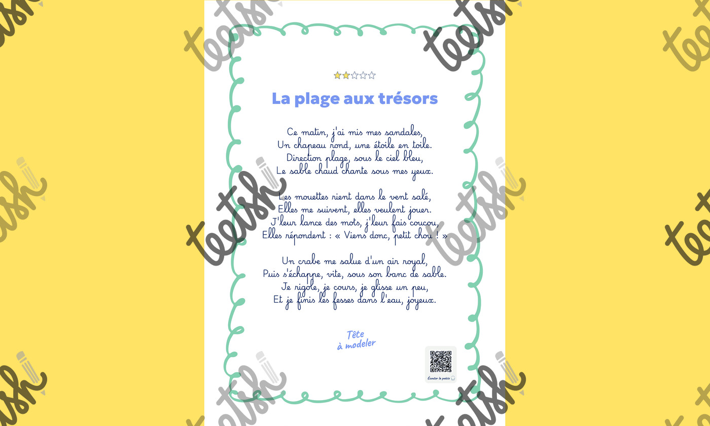 Aperçu Poésies Teetsh Été Cycle 2 Cycle 3 Poésies Teetsh Été Cycle 2 Cycle 3 - Fiche 2