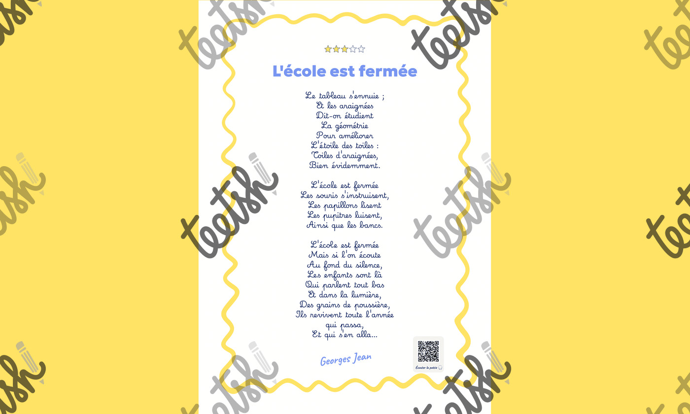 Aperçu Poésies Teetsh Été Cycle 2 Cycle 3 - Fiche 3