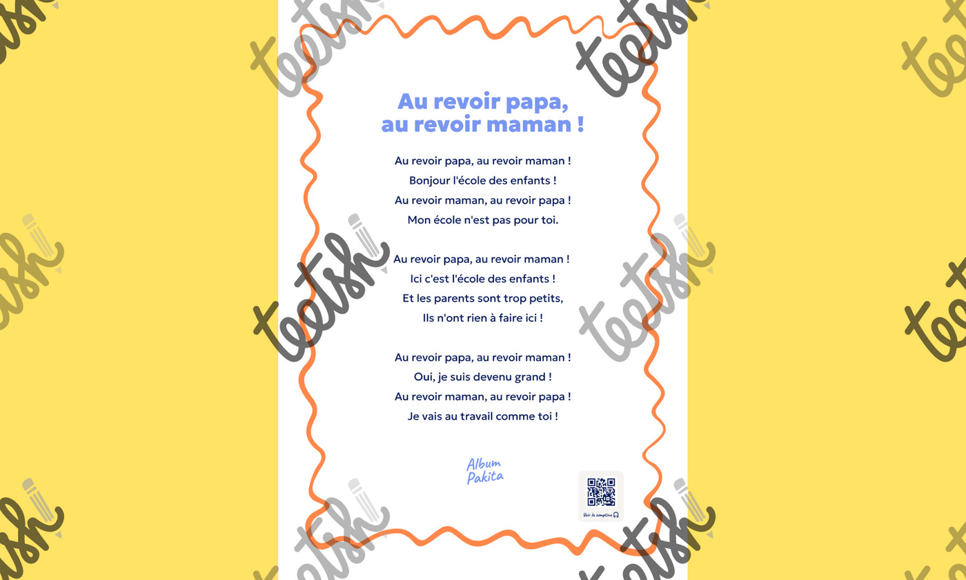 Aperçu Comptine rentrée · Cycle 1 - Fiche 2