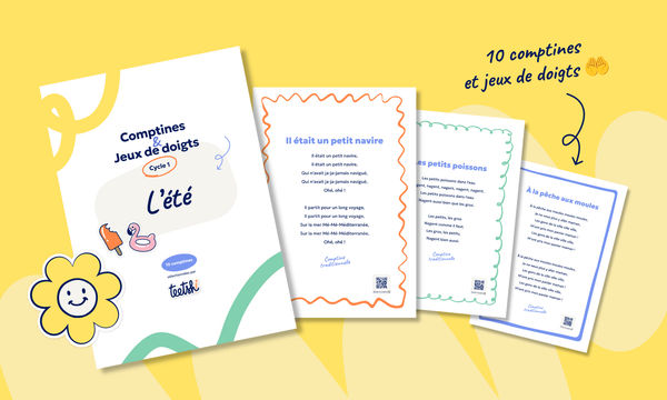 Recueil de comptines et jeux de doigts « L'été » • Cycle 1 ☀️