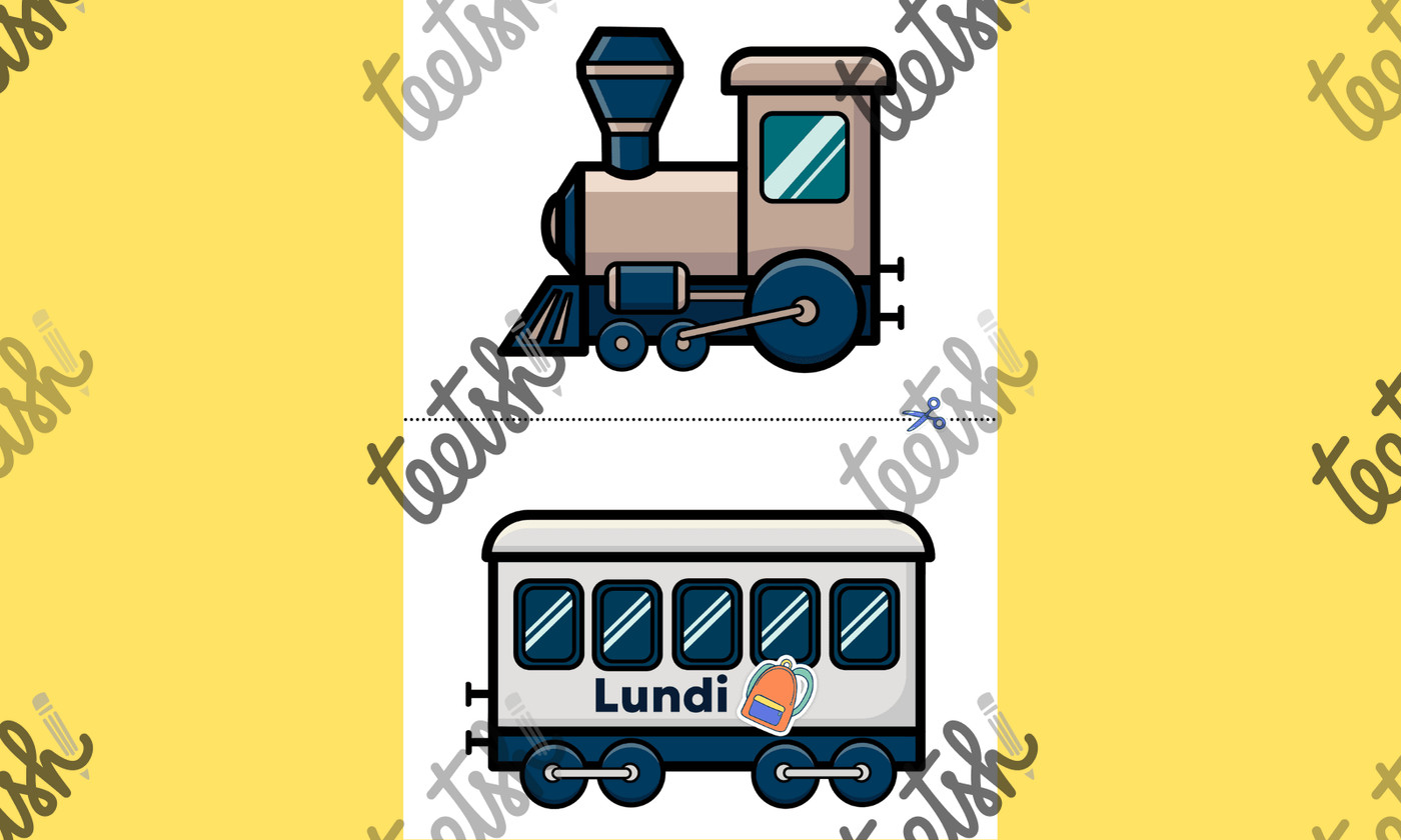Aperçu Train de la semaine Maternelle - Teetsh - Aperçu 2
