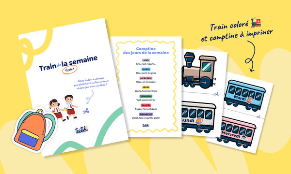 Train de la semaine maternelle à imprimer - Teetsh