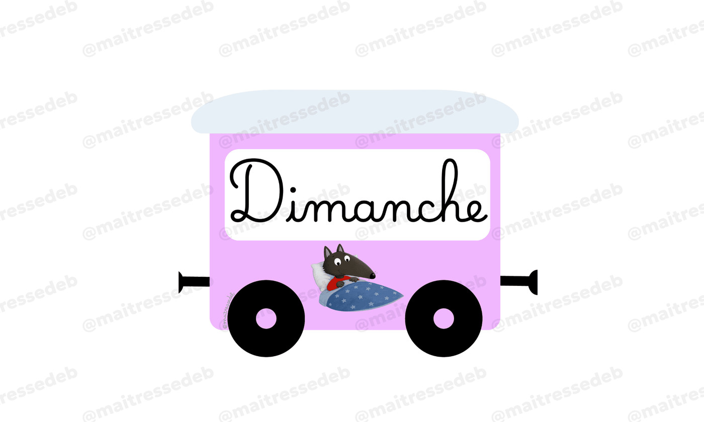 Aperçu Train des jours de la semaine Maitresse Deb Vignette 5