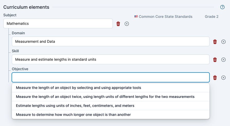 Curriculum integration example